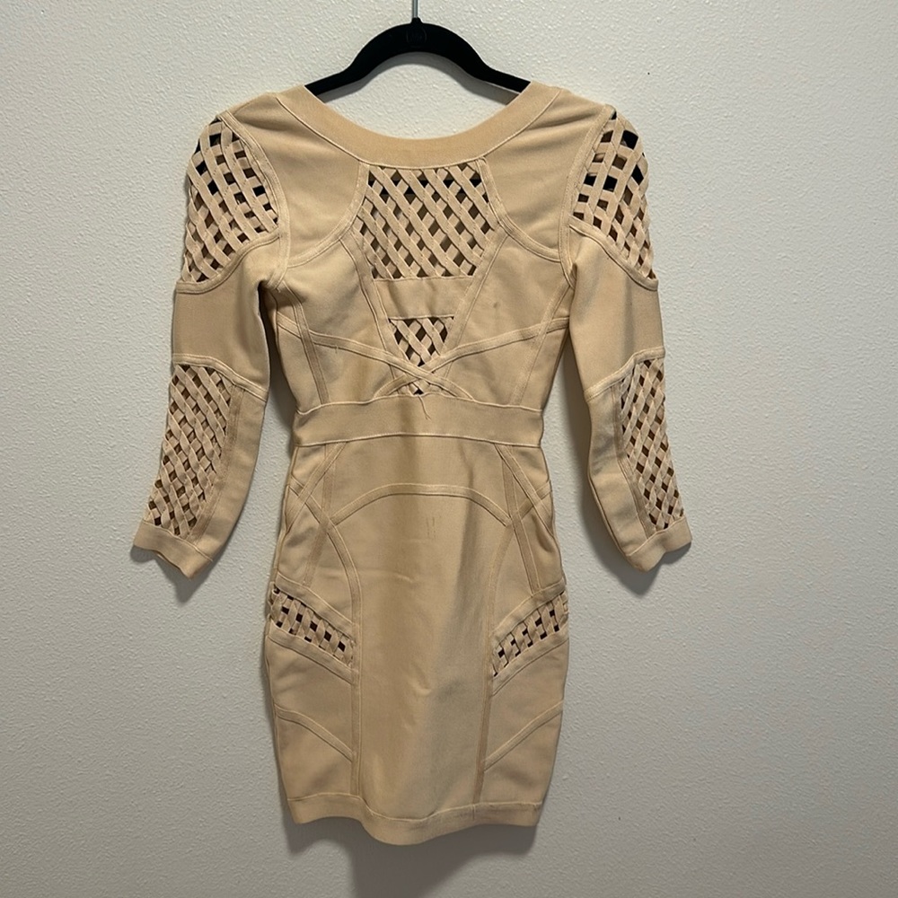 Custom Beige Bandage Dress